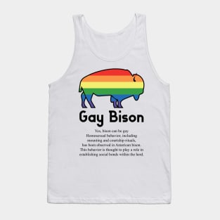 Gay Bison G4b - Can animals be gay series - meme gift t-shirt Tank Top